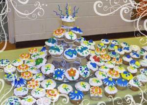 cupcake wedding display